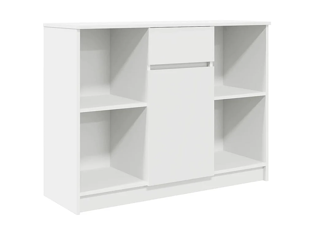 Buffet avec tiroir blanc 101x35x76 cm bois d'ingénierie