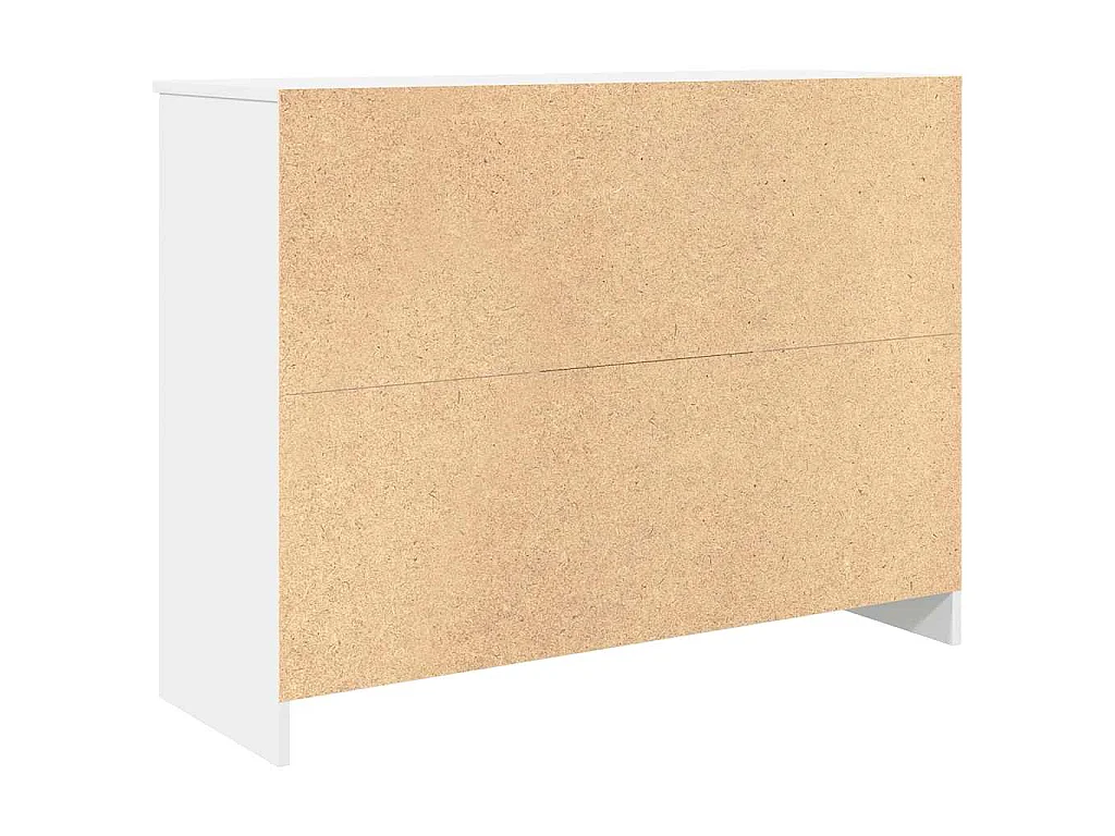 Buffet avec tiroir blanc 101x35x76 cm bois d'ingénierie