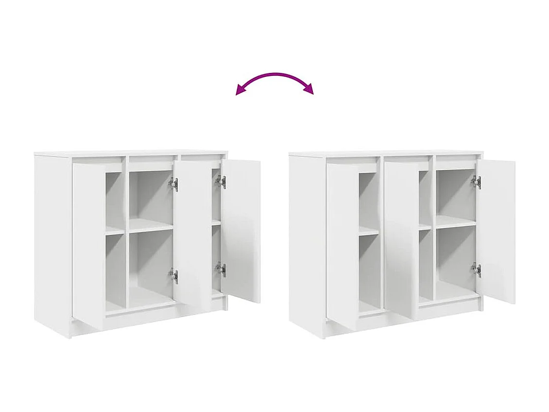 Sideboard Weiß 85x34x76 cm Holzwerkstoff