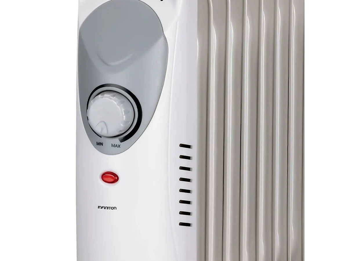 Mini radiador de aceite Infiniton HORM-1000 1000W control mecánico blanco