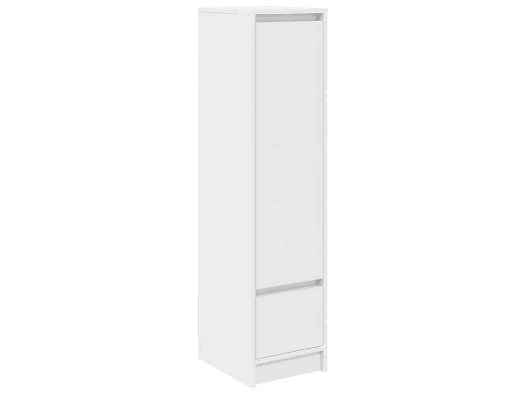 Buffet haut blanc 29,5x34x119,5 cm bois d'ingénierie