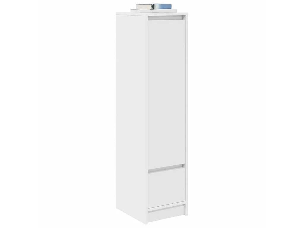Buffet haut blanc 29,5x34x119,5 cm bois d'ingénierie