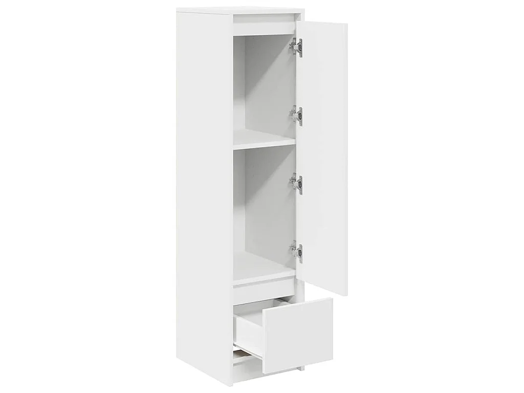 Buffet haut blanc 29,5x34x119,5 cm bois d'ingénierie