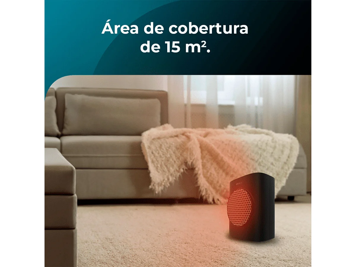 Calefactor cerámico Cecotec ReadyWarm 1570 Max Ceramic Smart Black 1500W con temporizador negro