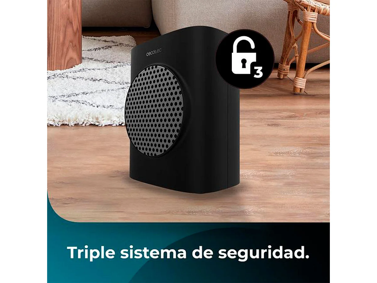 Calefactor cerámico Cecotec ReadyWarm 1570 Max Ceramic Smart Black 1500W con temporizador negro