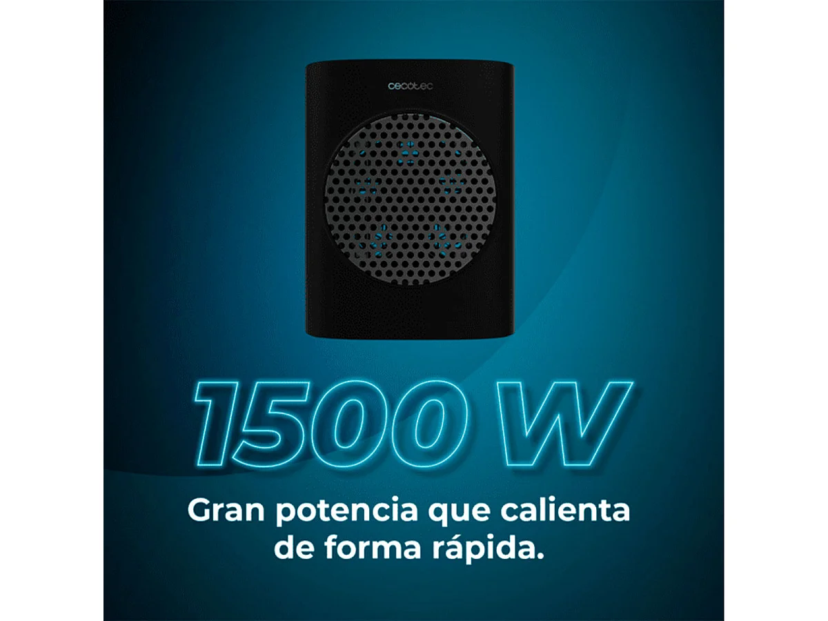 Calefactor cerámico Cecotec ReadyWarm 1570 Max Ceramic Smart Black 1500W con temporizador negro