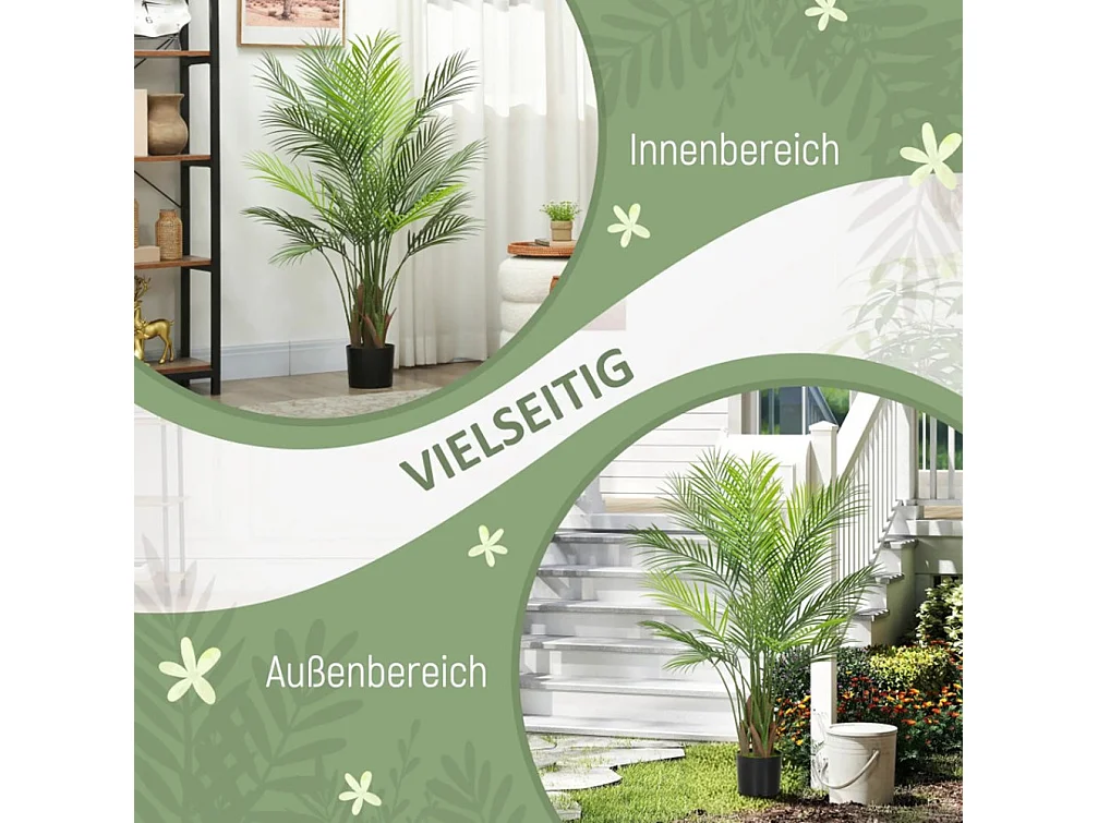 Künstliche Kunstpflanze, Plastik Künstliche Pflanzen im Topf für Wohnzimmer Büro 120cm