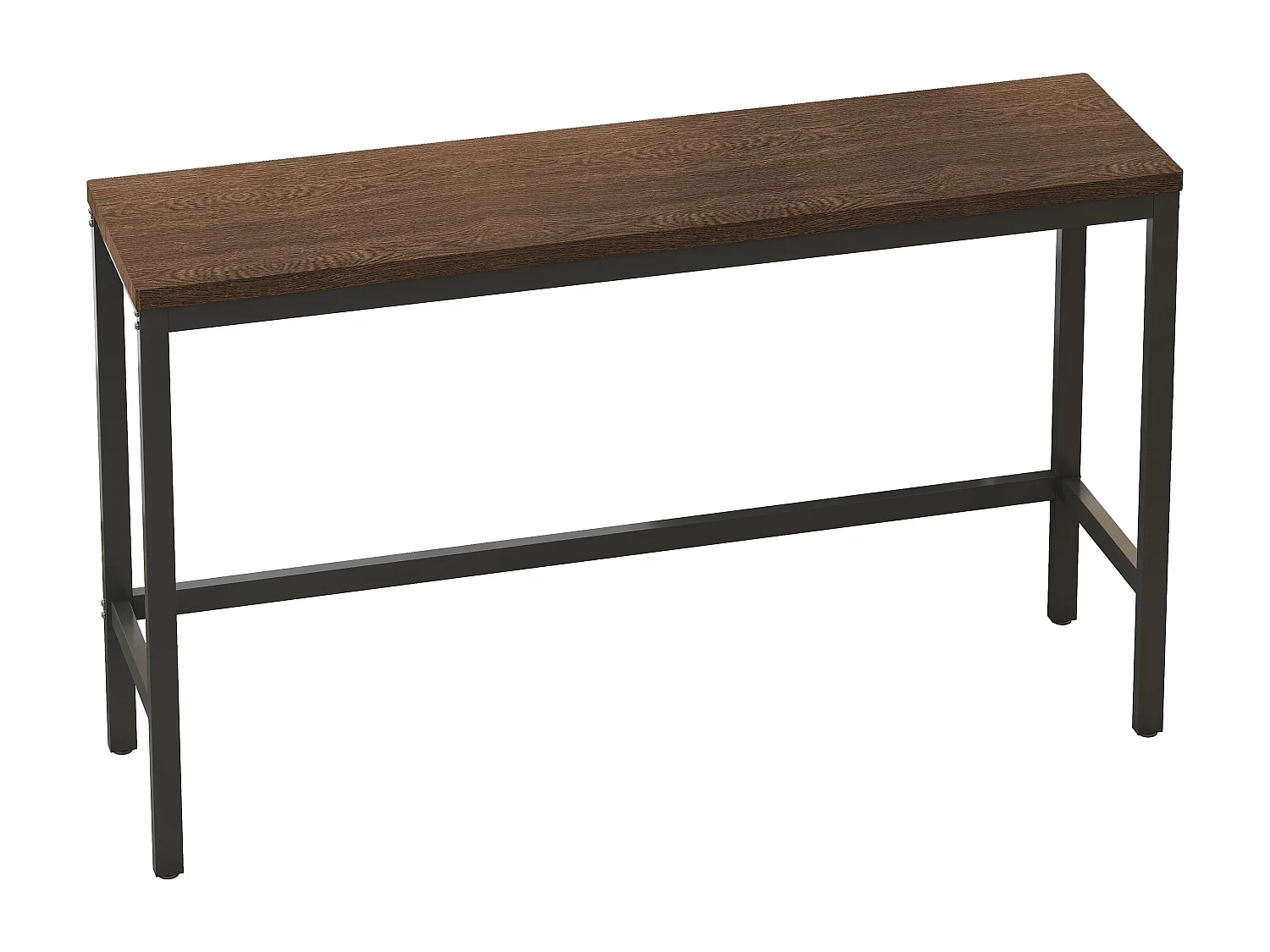 Insieme tavolo bar 4 pezzi MDF metallo cucina salle à manger 148x40x90 cm brun foncé