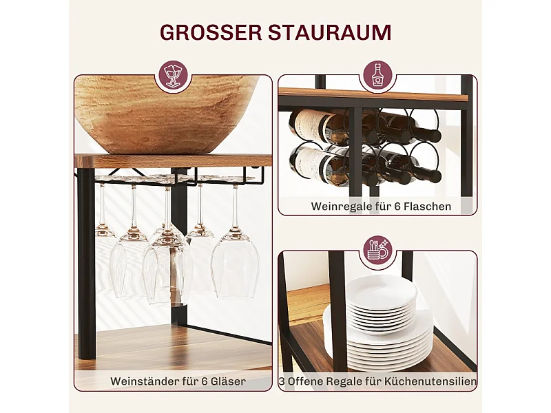 Ensemble bar 3 pezzi tavolo haute 110-140x40 cm + 2 tabourets bois brun métal noir