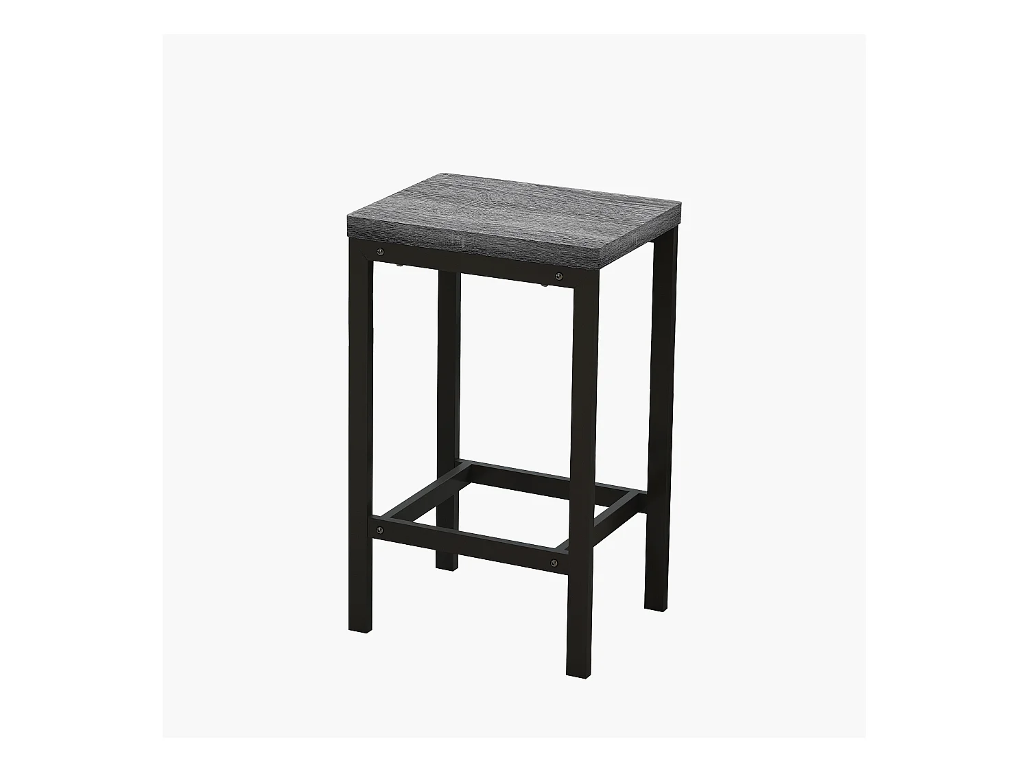 Conjunto de mesa alta 4 piezas MDF metal cocina comedor gris 148x40x90 cm