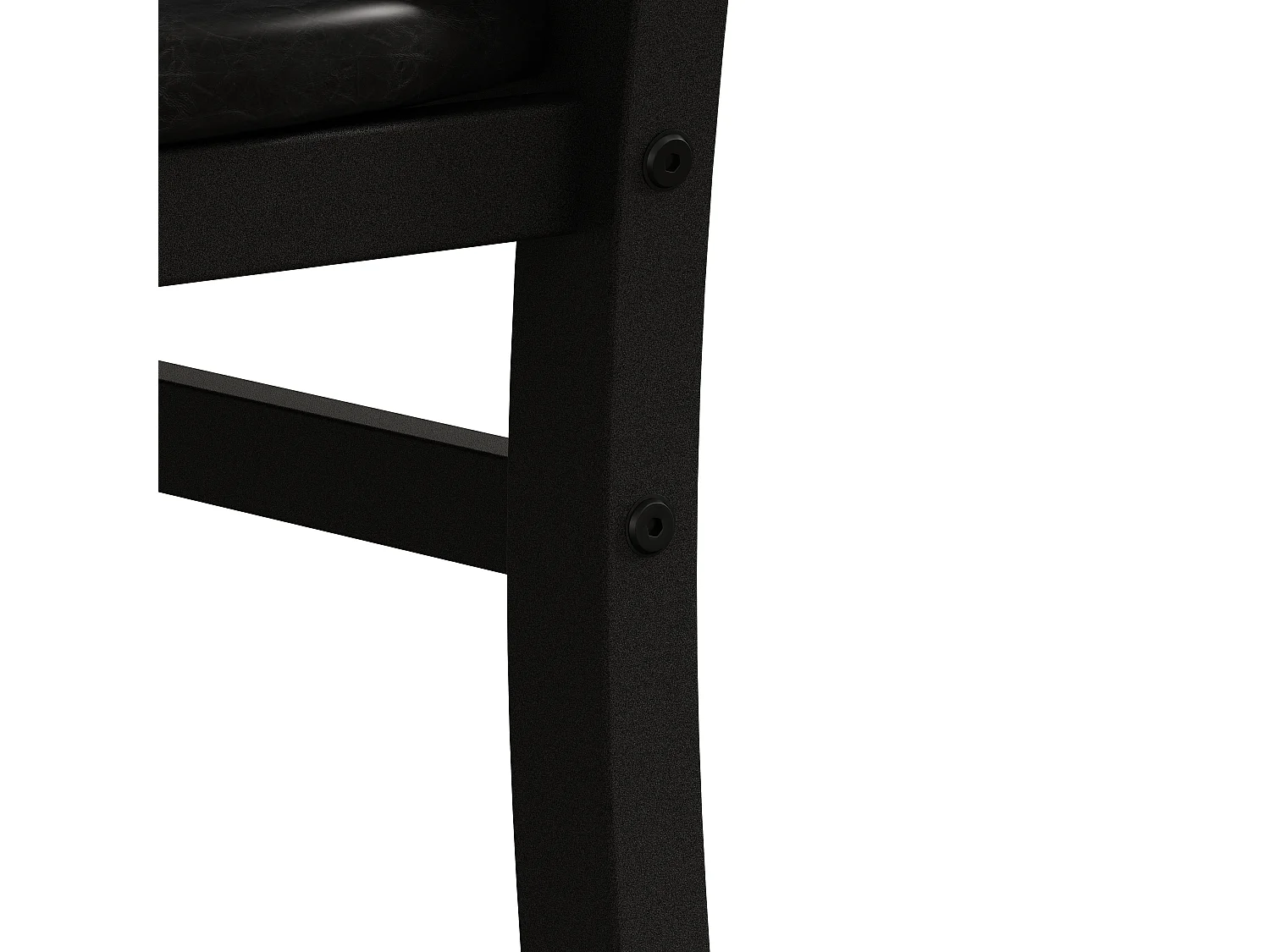 Tavolo completo tulipe 120 cm 4 sedie metallo PU brun et noir salle à manger café