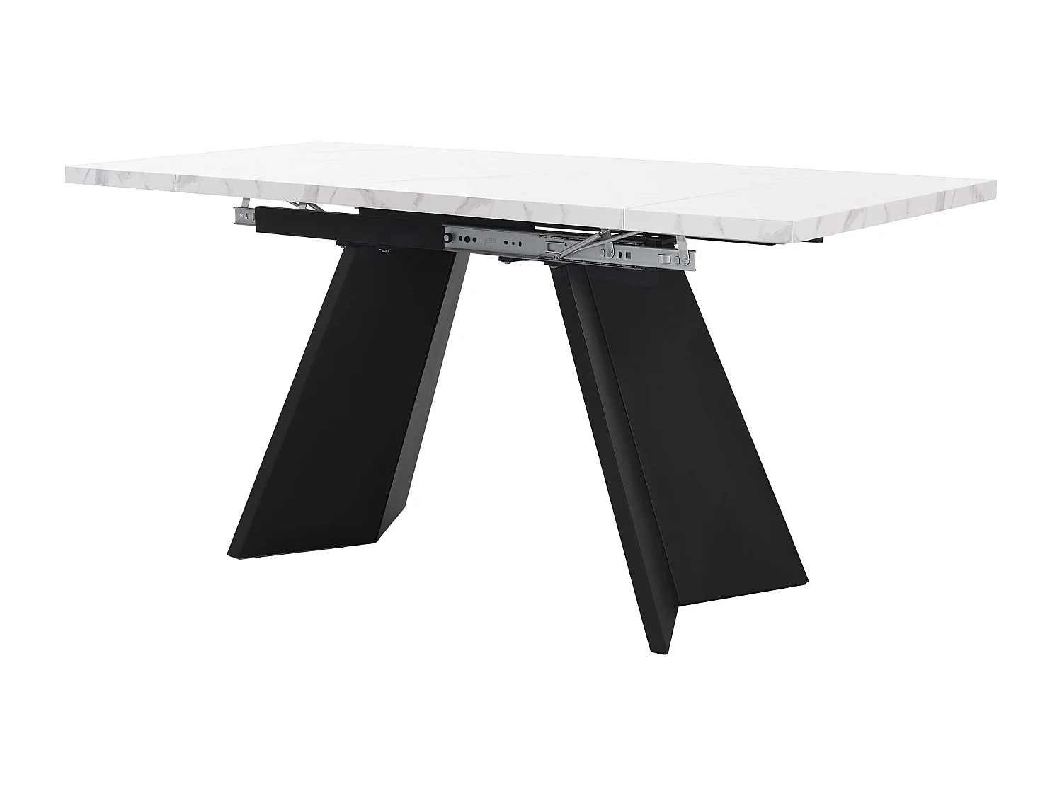 Juego de comedor de 5 piezas con mesa extensible de MDF y 4 sillas de terciopelo gris para comedor