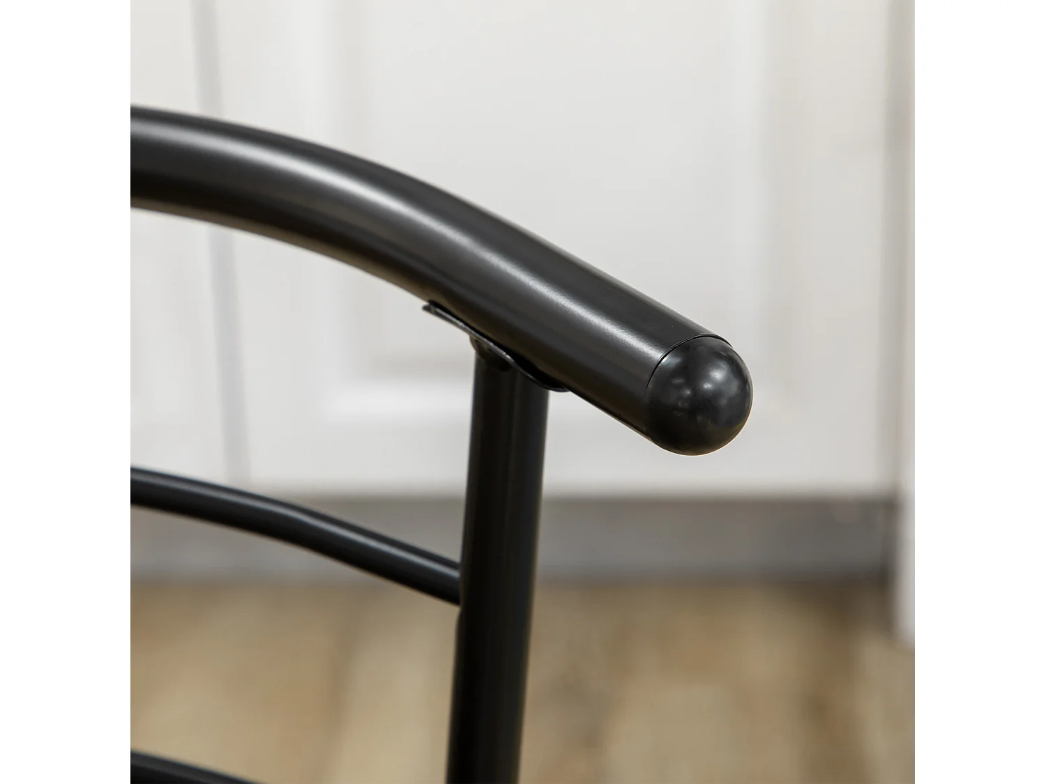 Conjunto de mesa 3 piezas MDF metal 1 mesa 2 sillas cocina salón negro 80x53x74,5cm