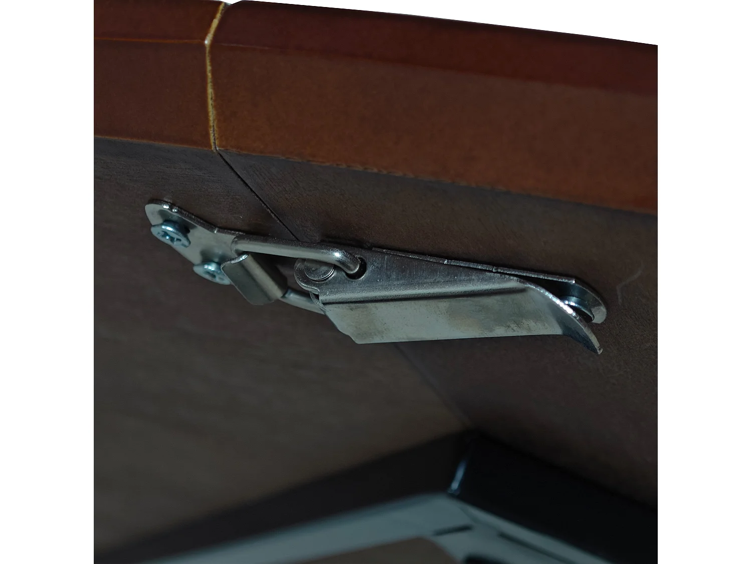 Tavolo completo da mangiatoia tulipe 120 cm 4 sedie MDF metallo salon café marron gris