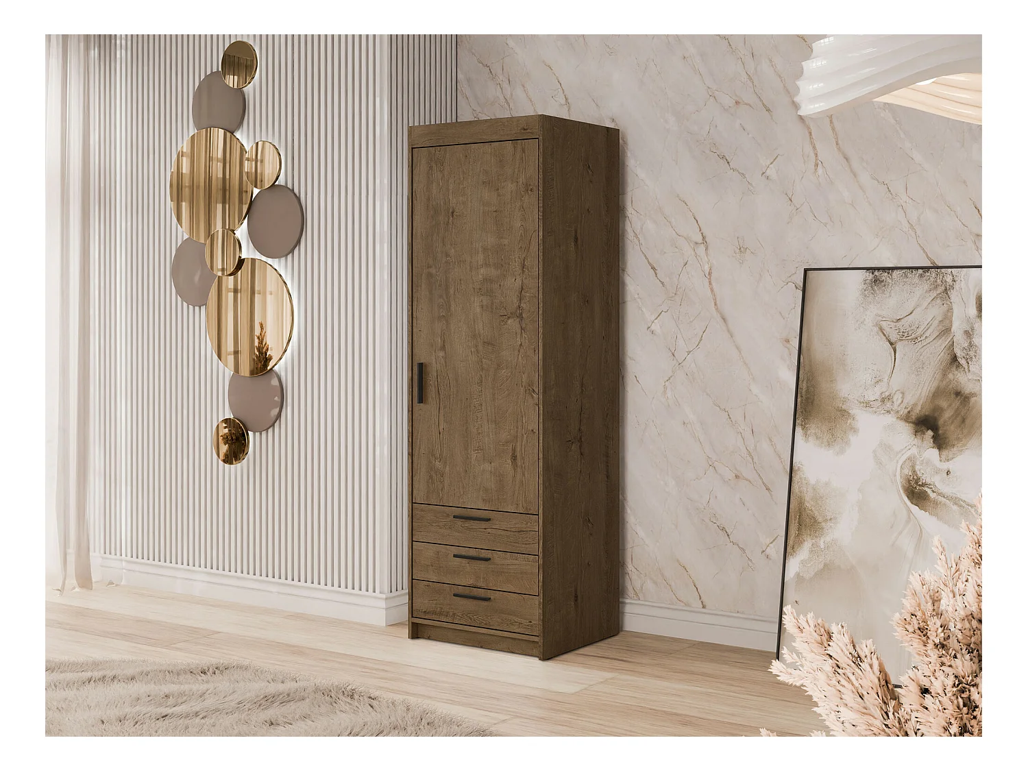 Estante Novduni 110, Pode ser fechado, Placa de aglomerado laminado