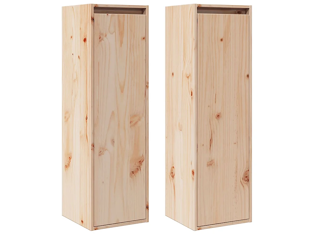 Pensili 2 pz 30x30x100 cm in Legno Massello di Pino