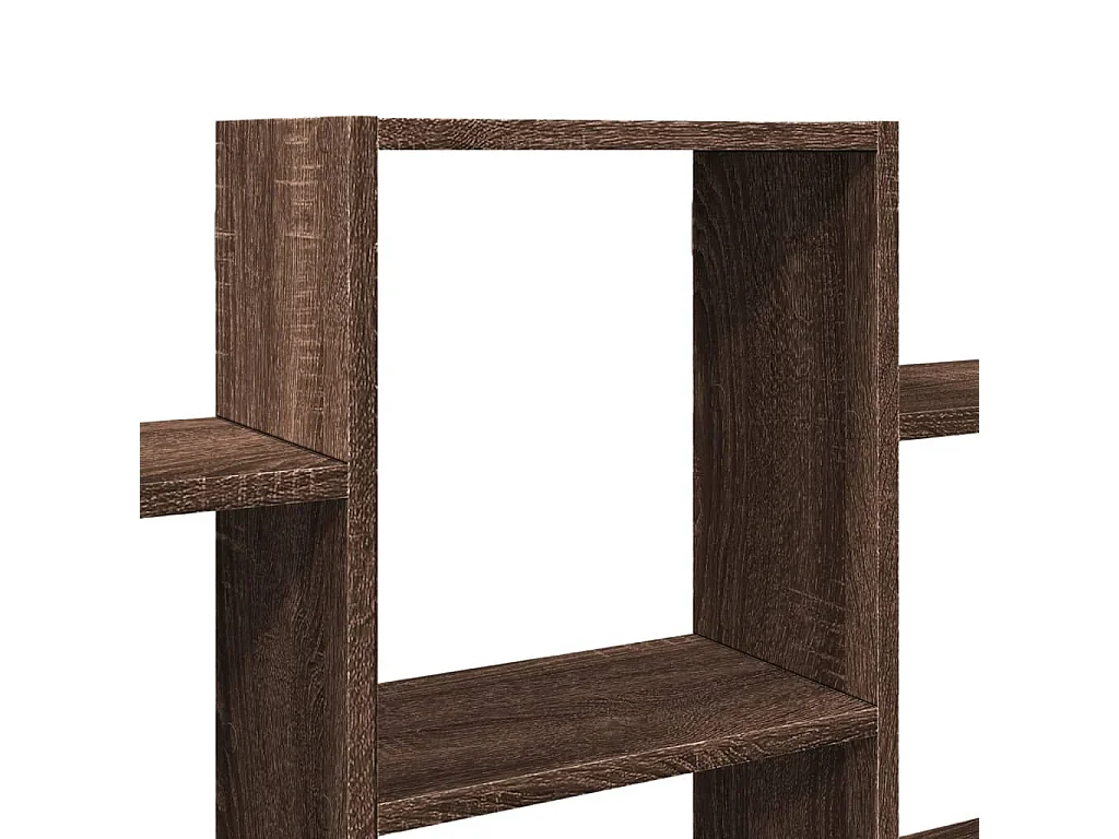 Wandschap 159x18x66 cm bewerkt hout bruin eikenkleurig