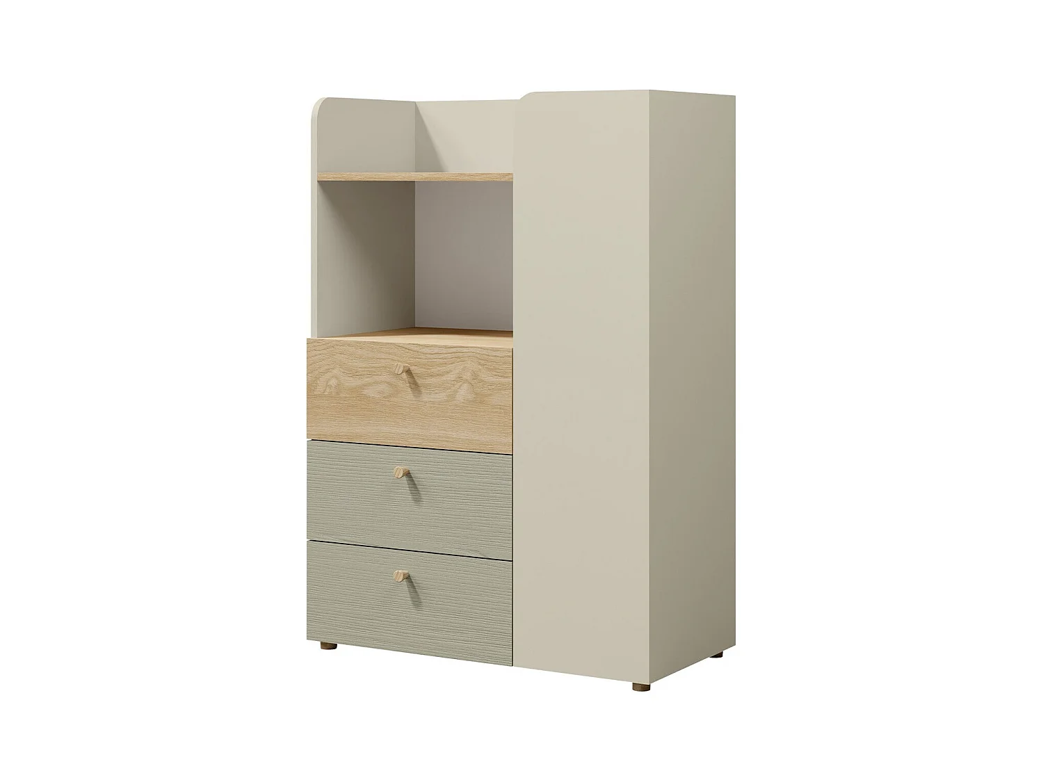 Étagère Domcali 106, Fermé|Avec tiroirs|Avec des portes, Stratifié, 114x80x40cm