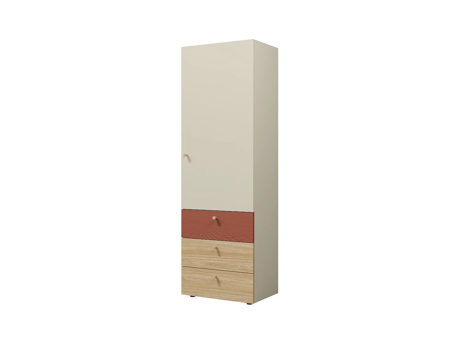 Étagère Domcali 103, Avec des portes|Fermé|Avec tiroirs, Stratifié, 185x60x40cm