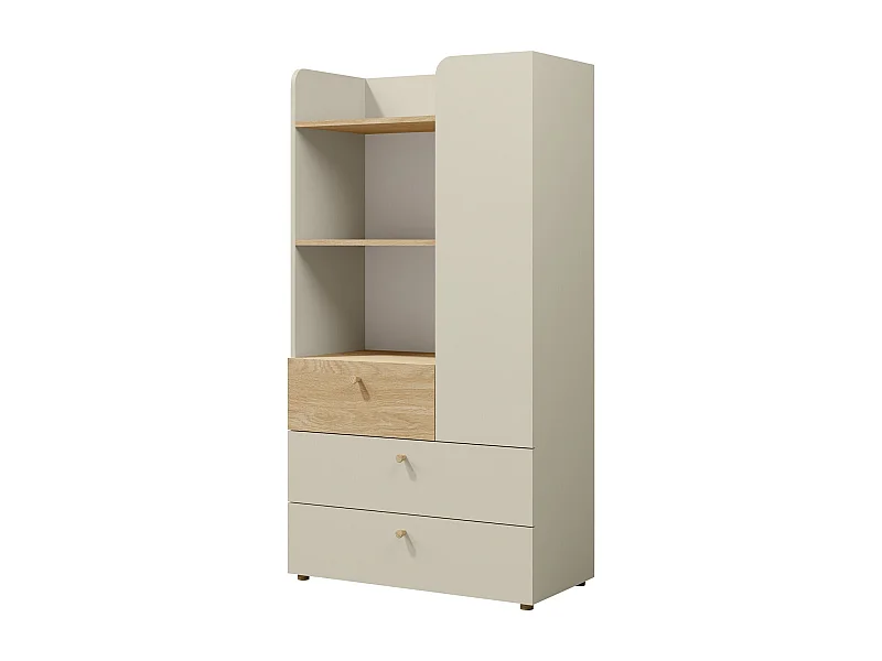 Étagère Domcali 105, Fermé|Avec tiroirs|Avec des portes, Stratifié, 150x80x40cm