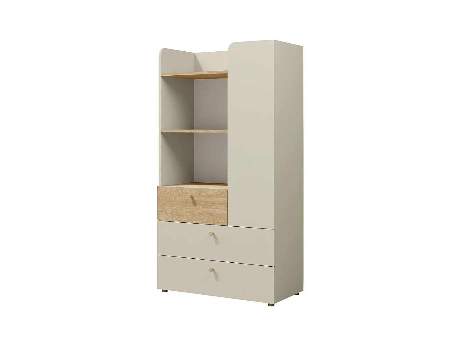 Étagère Domcali 105, Fermé|Avec tiroirs|Avec des portes, Stratifié, 150x80x40cm