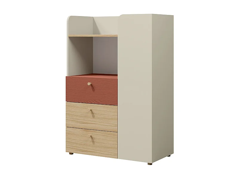 Étagère Domcali 106, Avec des portes|Fermé|Avec tiroirs, Stratifié, 114x80x40cm