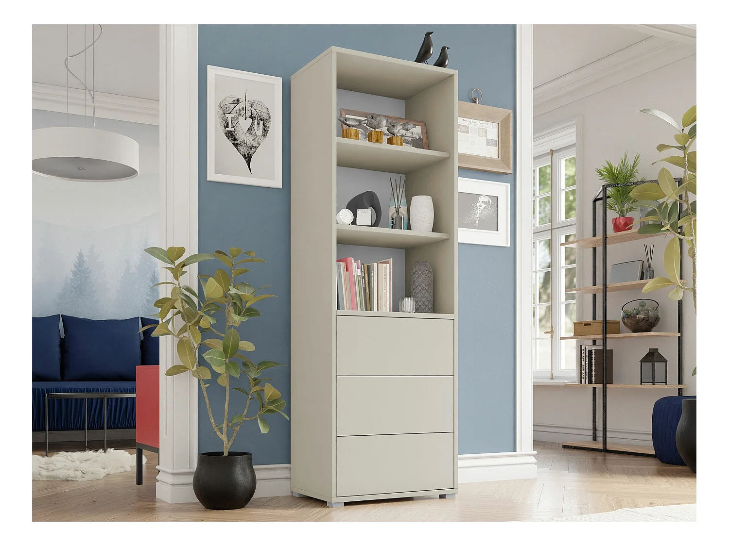 Estante Comfivo Fersoe 105, Com gavetas, Placa de aglomerado laminado