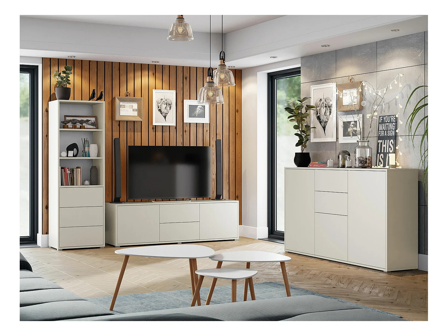 Estante Comfivo Fersoe 105, Com gavetas, Placa de aglomerado laminado