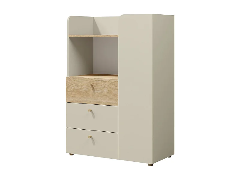 Étagère Domcali 106, Avec des portes|Fermé|Avec tiroirs, Stratifié, 114x80x40cm