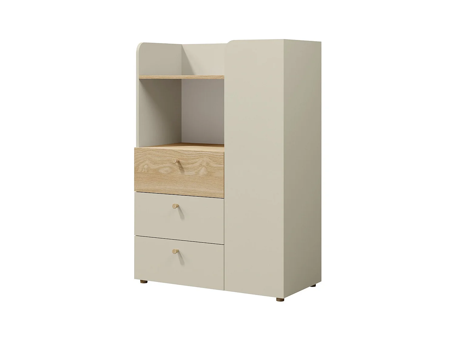 Étagère Domcali 106, Fermé|Avec tiroirs|Avec des portes, Stratifié, 114x80x40cm