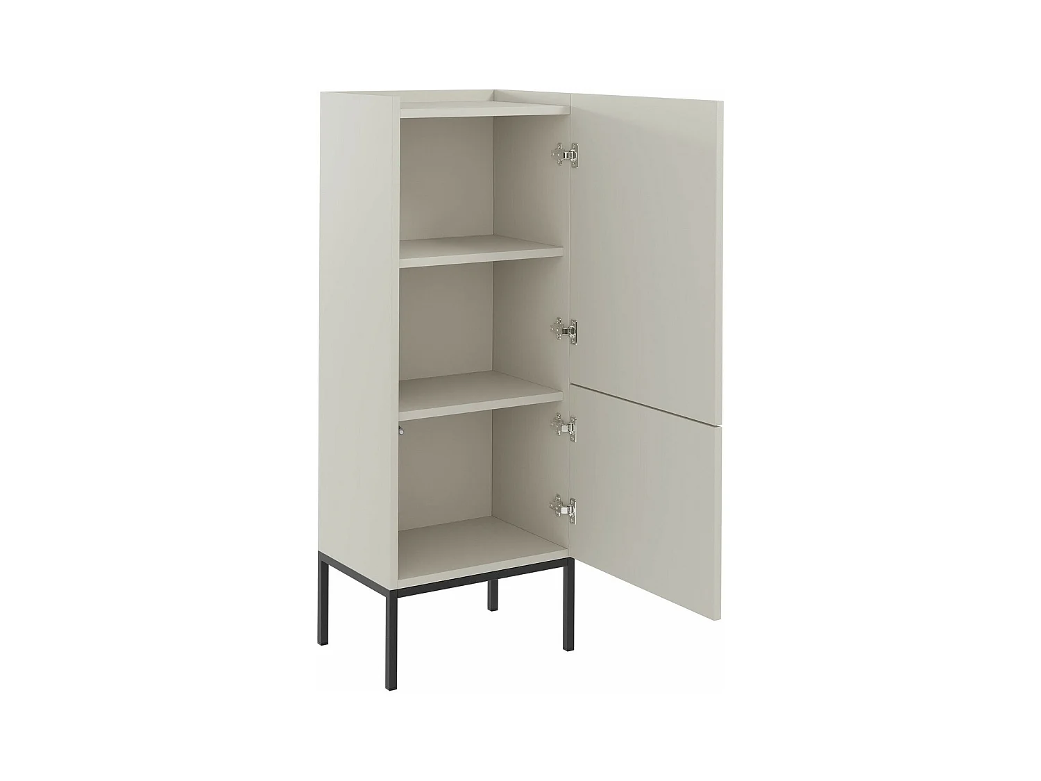 Estante Lunole 102, Com portas, Placa de fibra de densidade média