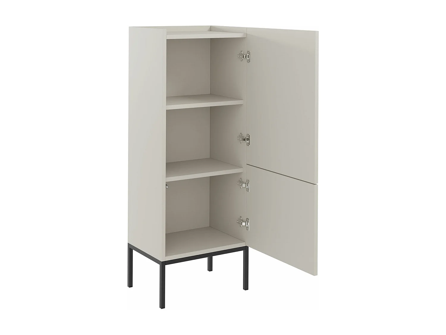 Estantería Lunole 102, Cerrable|Con puertas, MDF|Aglomerado laminado, 140x50x42cm