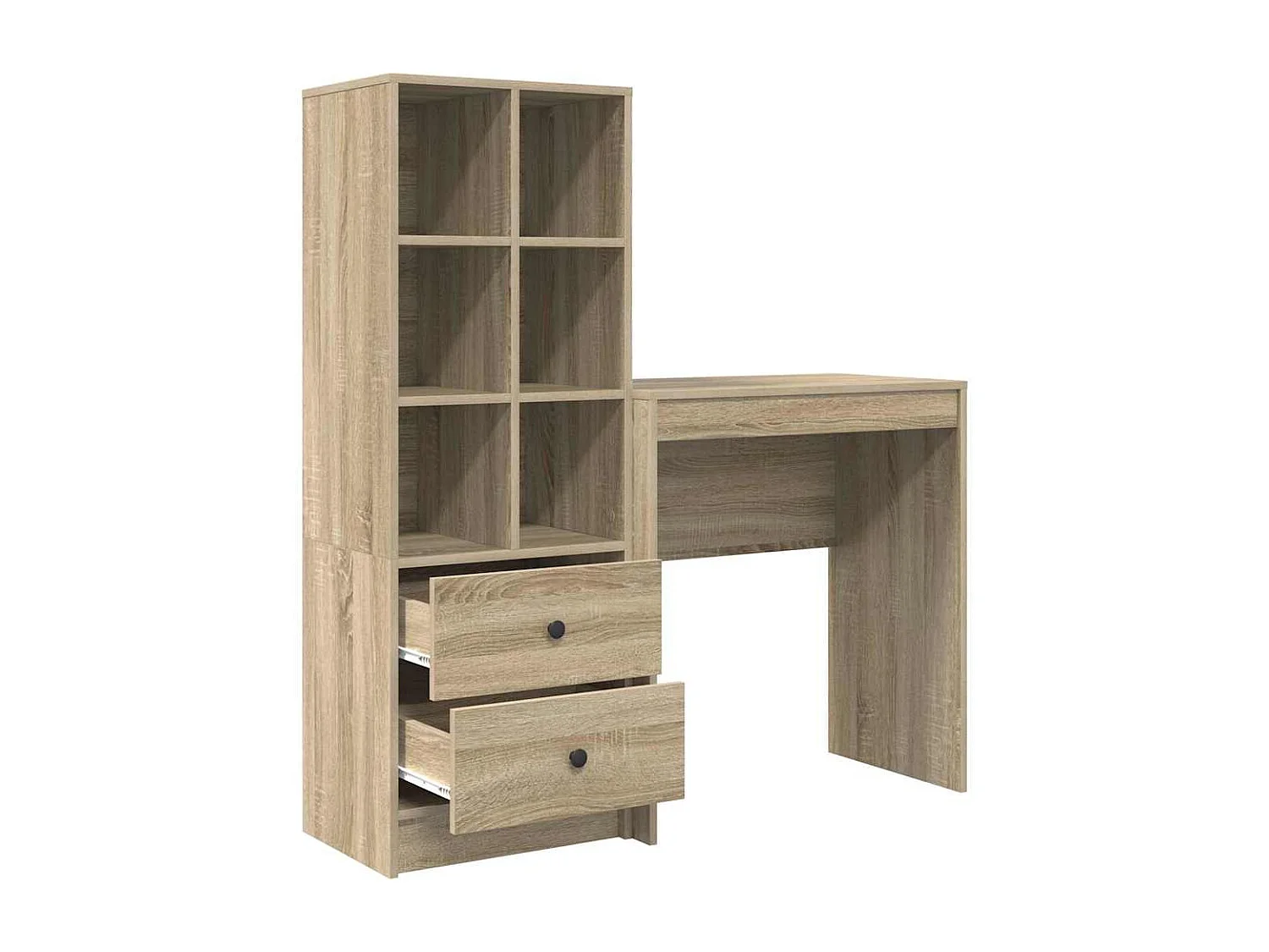 Bureau avec tiroir 2 pcs Chêne Sonoma
