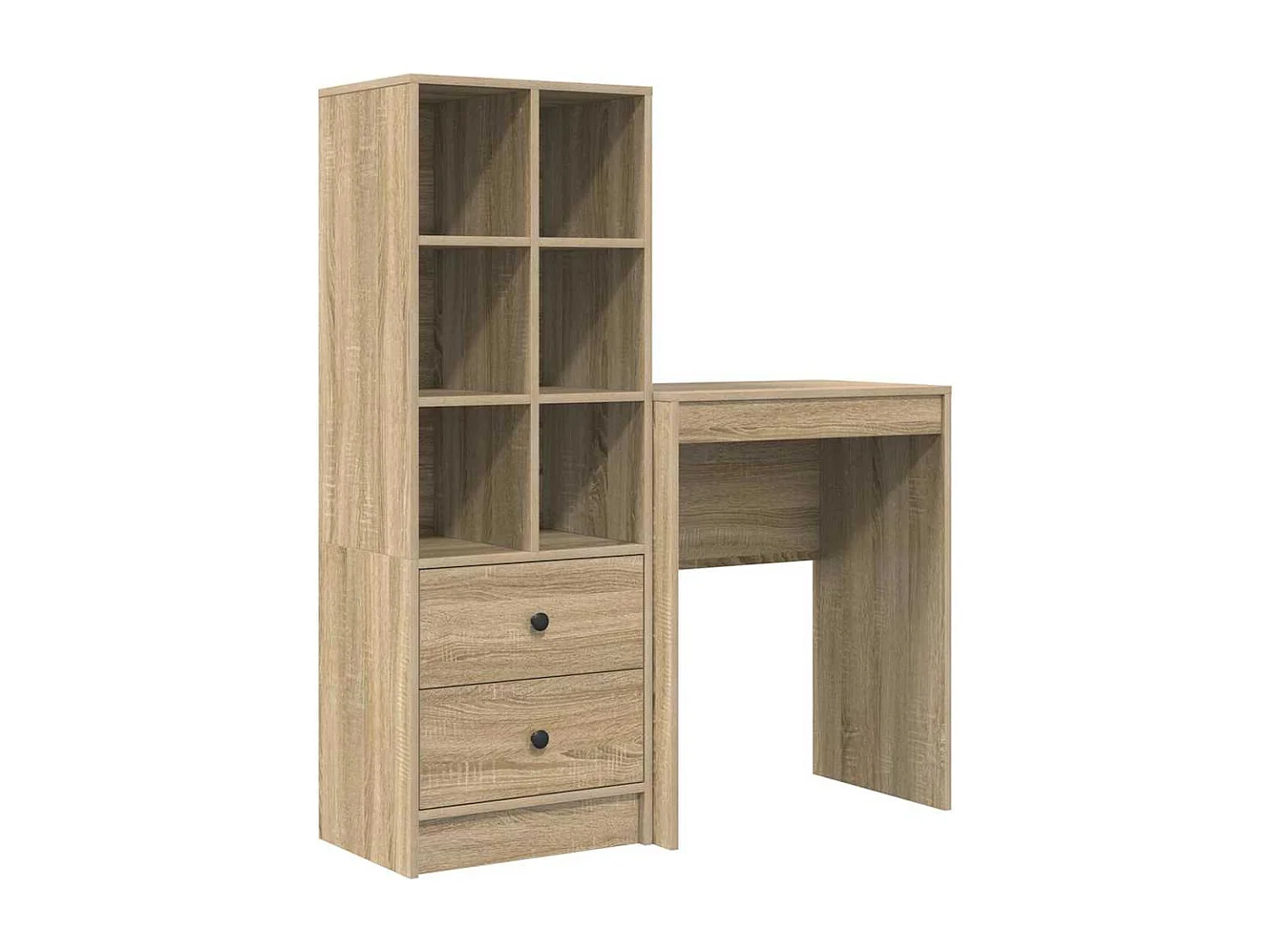 Bureau avec tiroir 2 pcs Chêne Sonoma