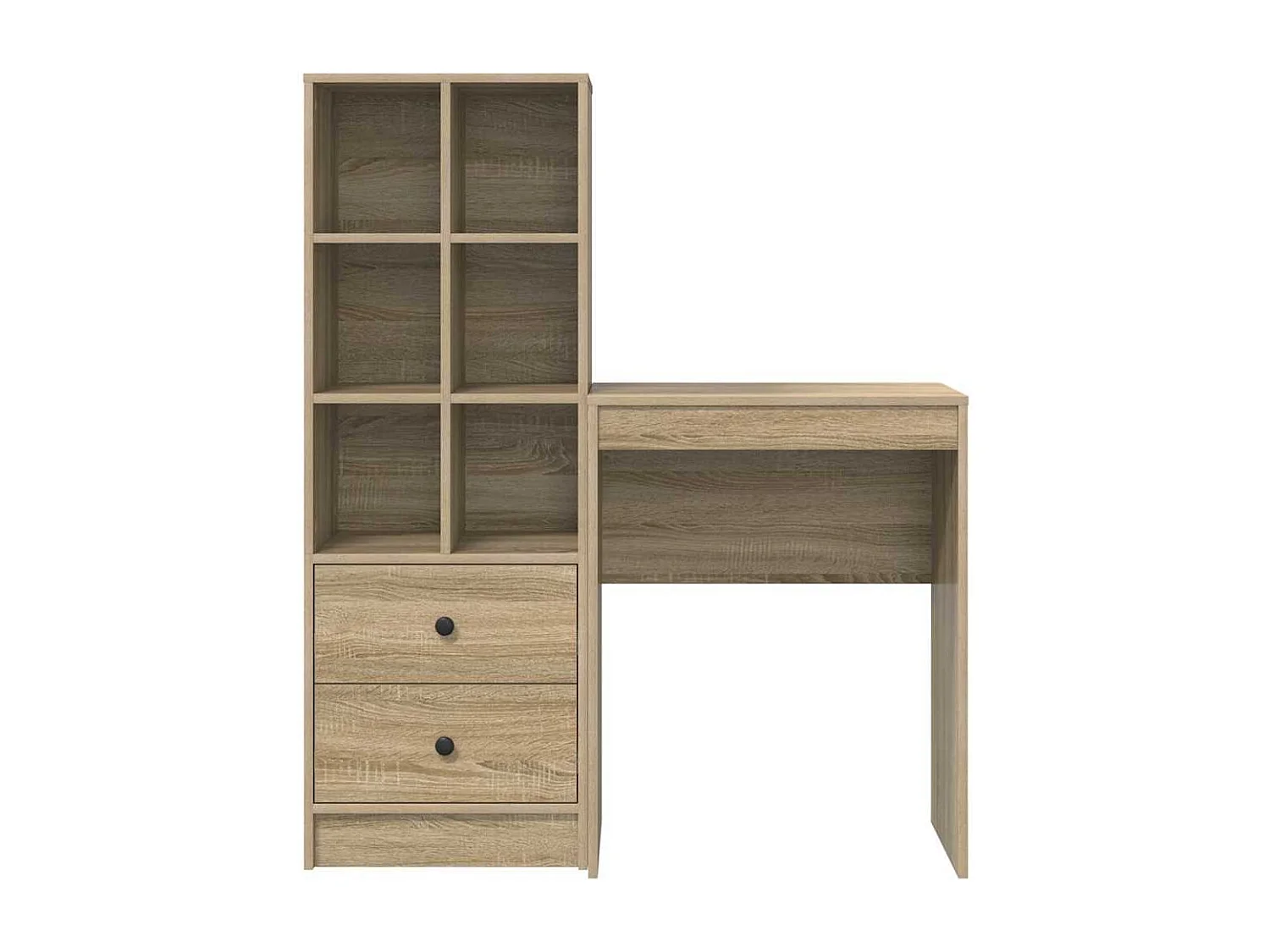 Bureau avec tiroir 2 pcs Chêne Sonoma