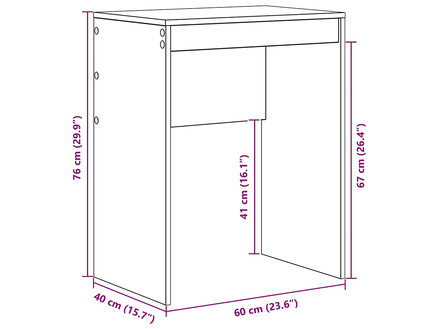 Bureau avec tiroir avec étagère 2 pcs Chêne Sonoma