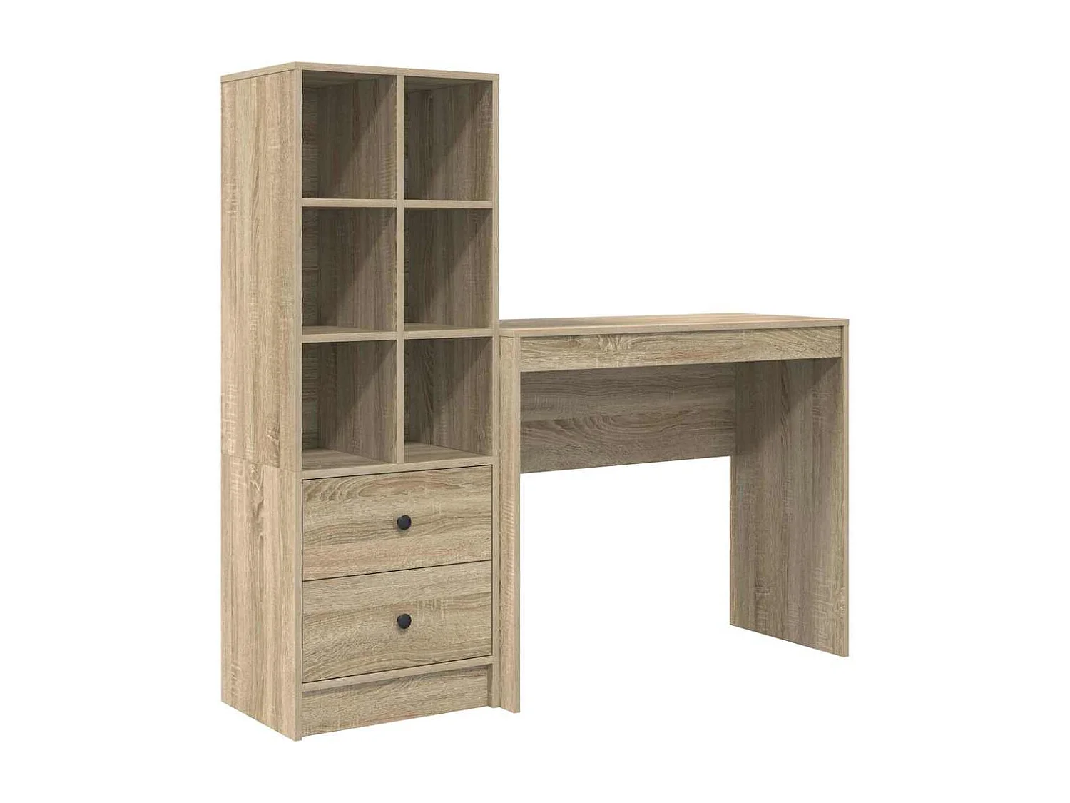 Bureau avec tiroir 2 pcs Chêne Sonoma