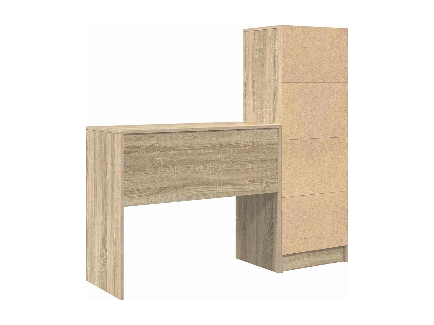 Bureau avec tiroir 2 pcs Chêne Sonoma