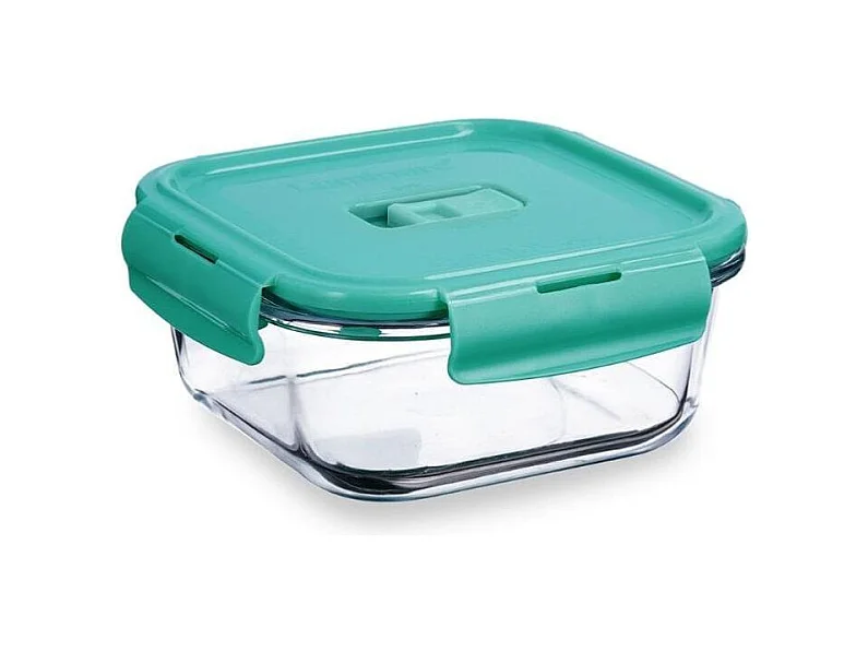 Tupper Turquesa Luminarc cuadrado vidrio verde 122 cl