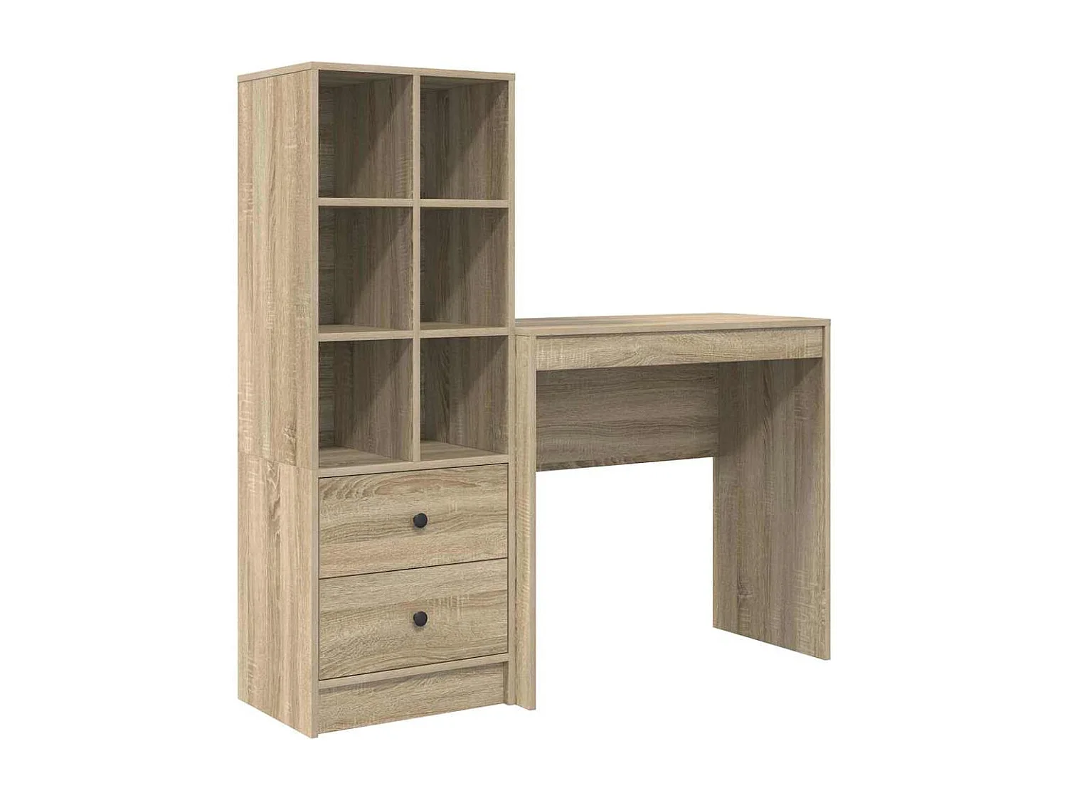 Bureau avec tiroir 2 pcs Chêne Sonoma