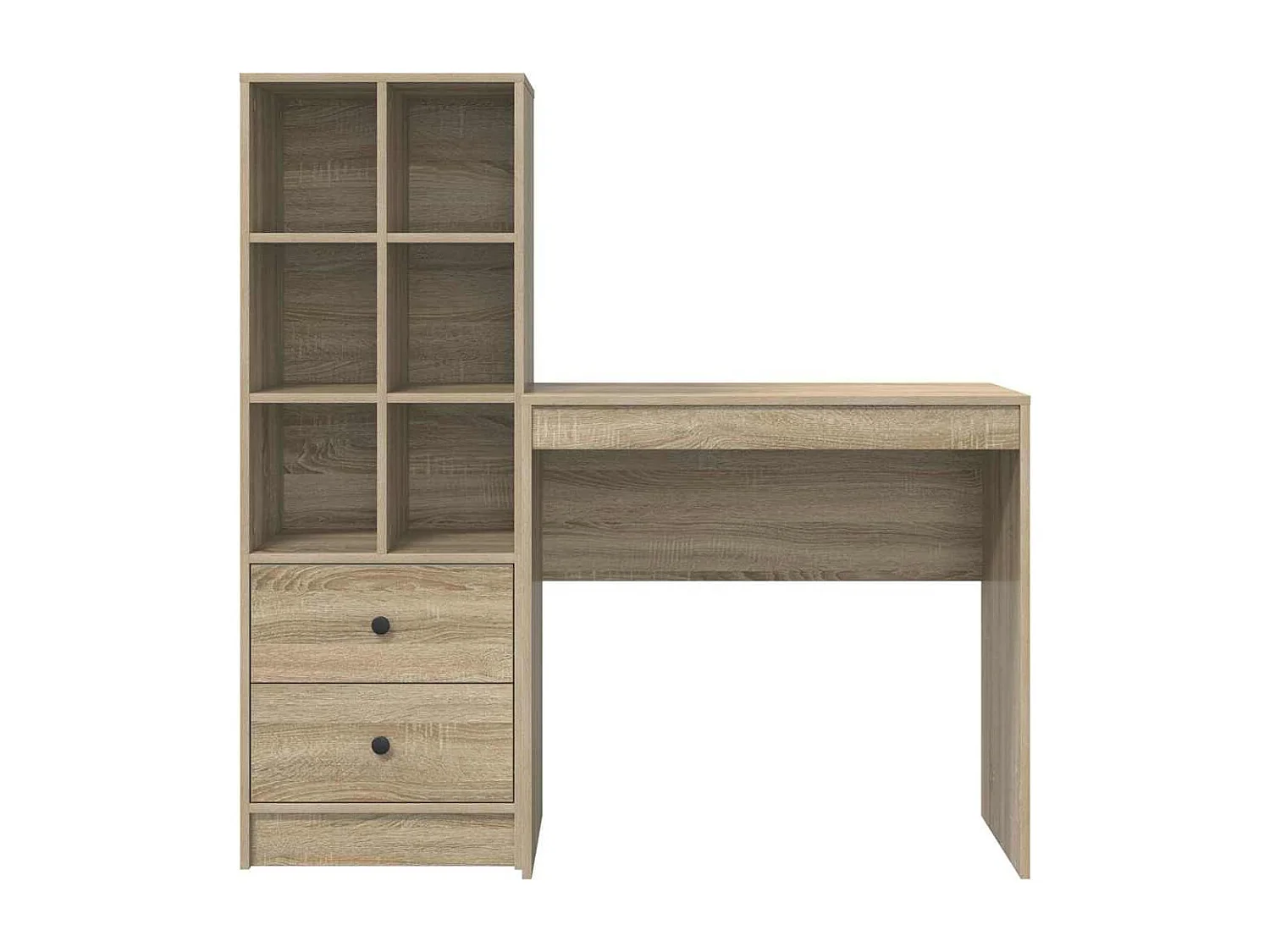 Bureau avec tiroir 2 pcs Chêne Sonoma