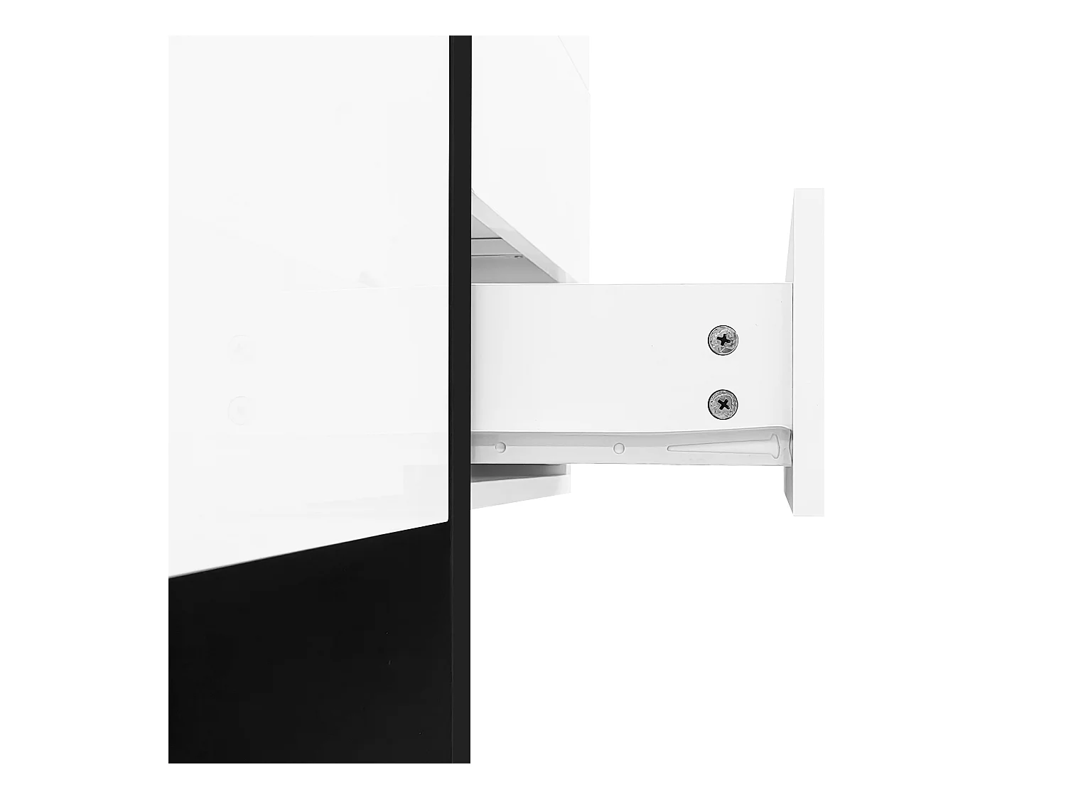 Buffet haut blanc noir MDF brillante 150x40x80 cm con rangements salon salle à manger