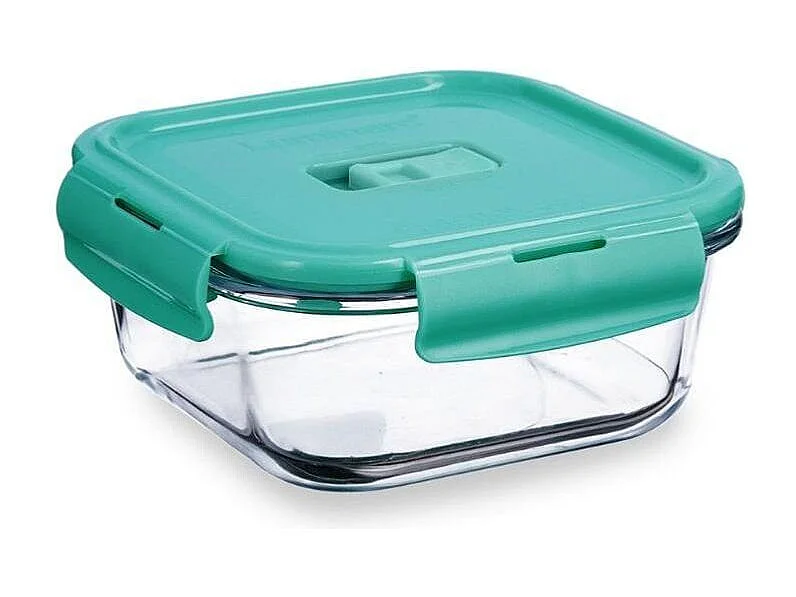 Tupper Turquesa Luminarc cuadrado vidrio verde 76 cl