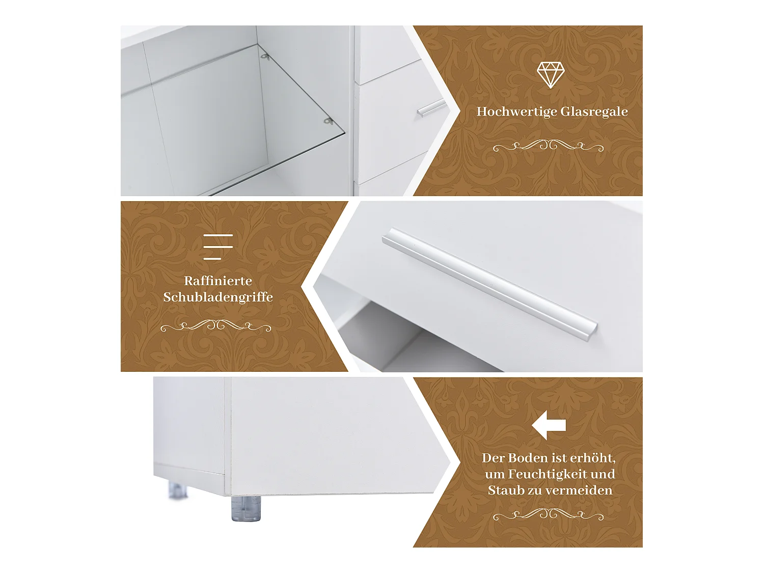 Mueble de TV moderno de MDF con LED, 55 pulgadas, para salón, blanco transparente, 140 x 35 x 70 cm