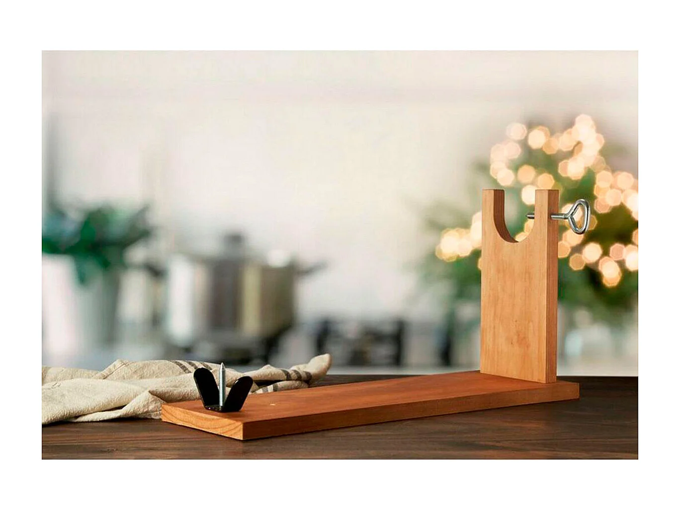 Jamonero Quttin tipo banqueta natural 23x47,5x15,5 cm