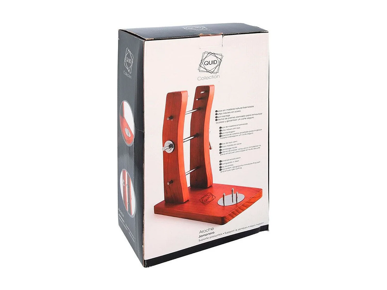 Jamonero Aroche Quid madera de pino 33x21x42 cm