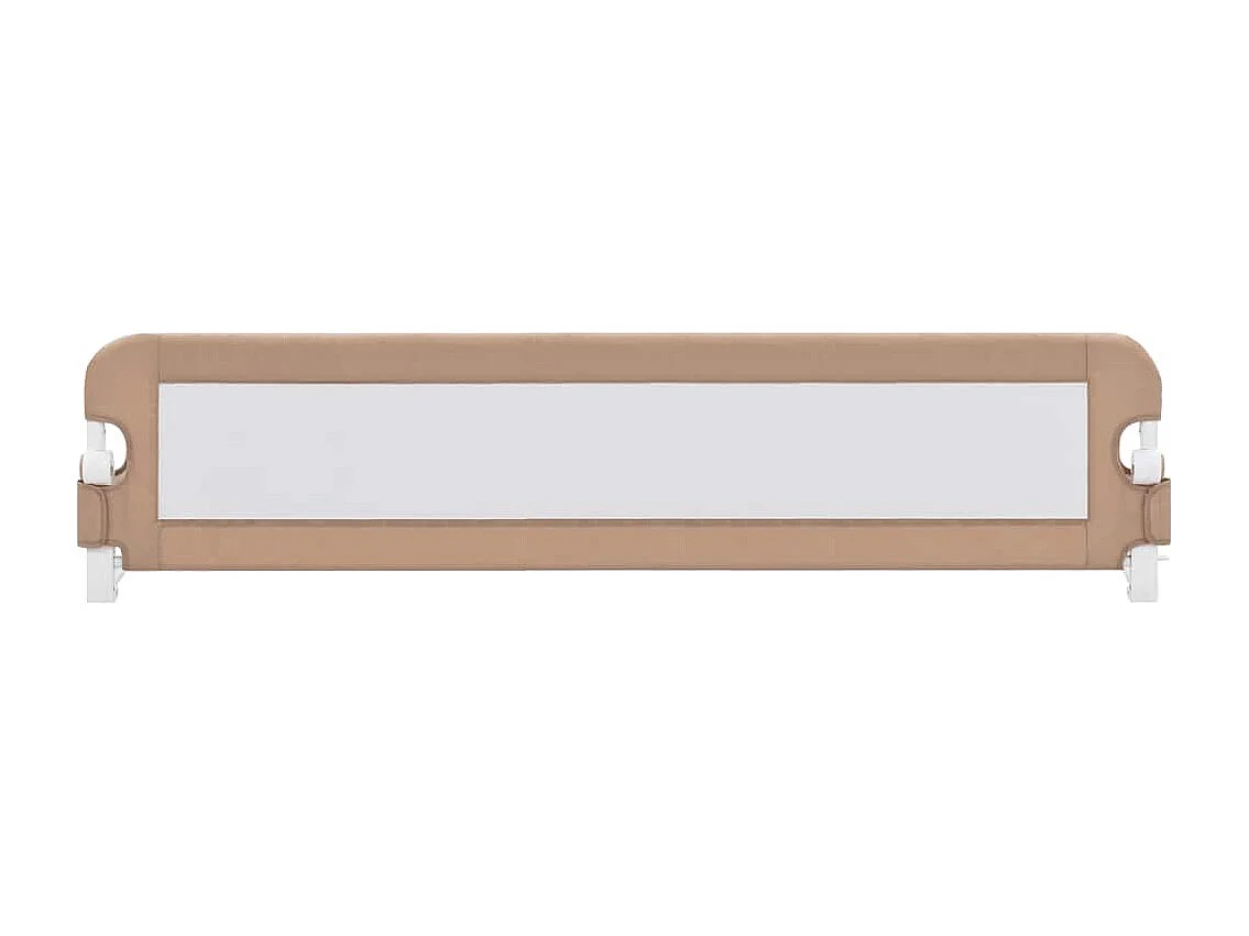VidaXL Barandilla de seguridad para cama de niño poliéster +18M marrón 42x180 cm