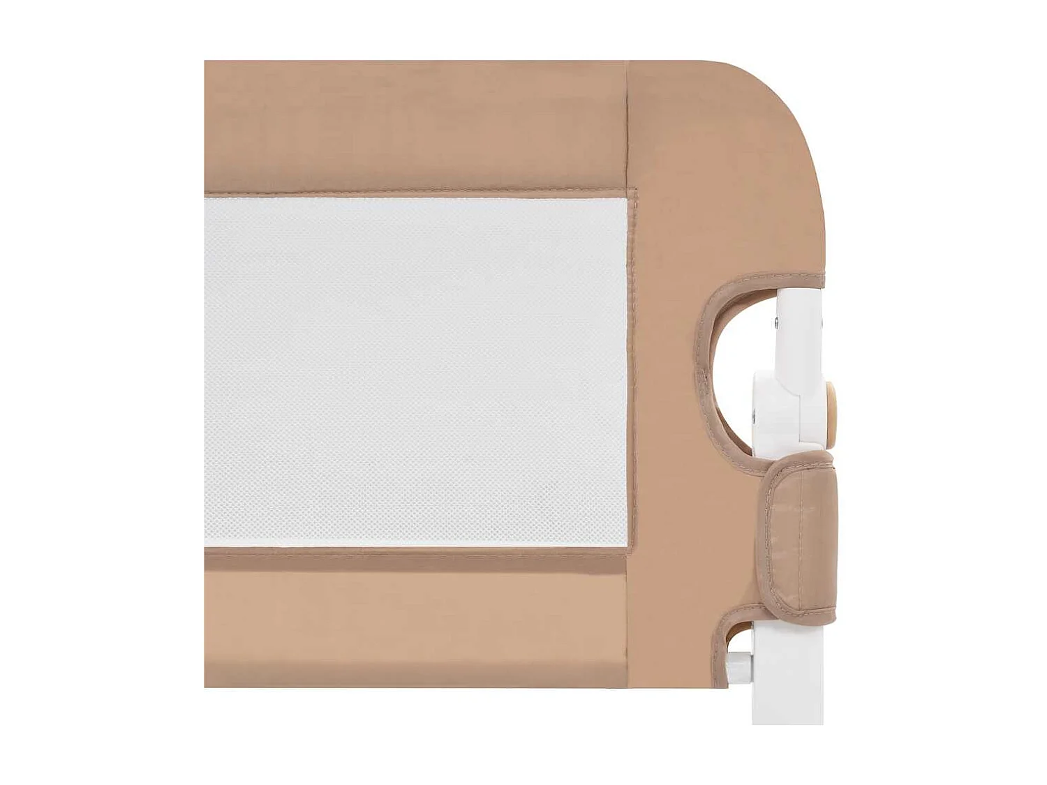 VidaXL Barandilla de seguridad para cama de niño poliéster +18M marrón 42x180 cm