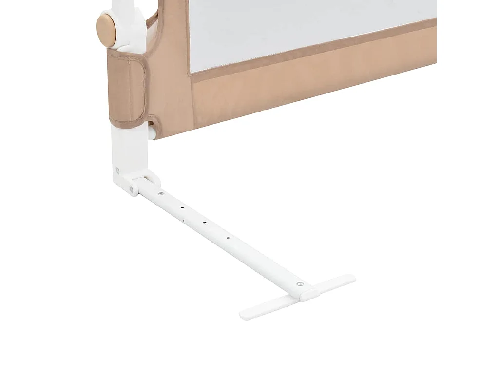 VidaXL Barandilla de seguridad para cama de niño poliéster +18M marrón 42x180 cm