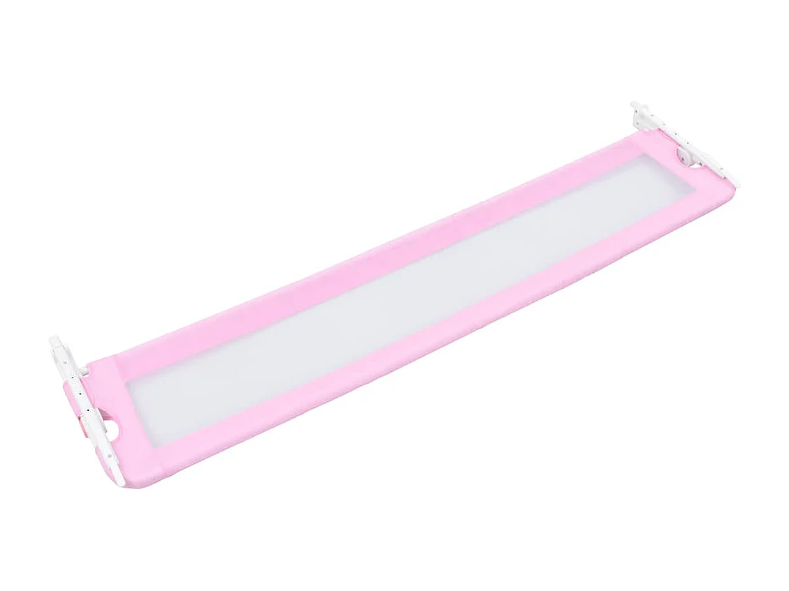VidaXL Barandilla de seguridad para cama de niño poliéster +18M rosa 42x180 cm